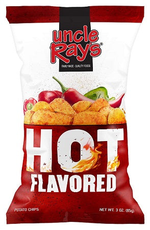 Uncle Ray's Hot Potato Chips 85 g (12 Pack) Exotic Snacks Wholesale Montreal Quebec Canada