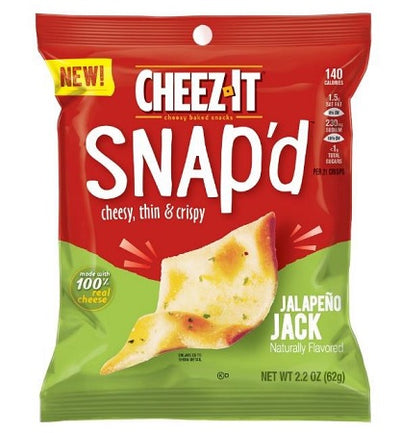 Cheez-It Snap'd Jalapeno Jack Crackers 62 g (6 Pack) Exotic Snacks Wholesale Montreal Quebec Canada