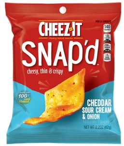 Cheez-It Snap'd Cheddar Sour Cream & Onion Crackers 62 g (6 Pack) Exotic Snacks Wholesale Montreal Quebec Canada