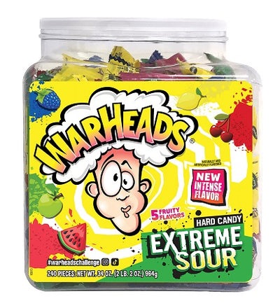 Warheads Extreme Sour Hard Candy Tub 964 g Exotic Candy Wholesale Montreal Quebec Canada