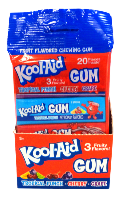 Kool-Aid 4PK Gum 50 g (10 Pack) Exotic Candy Wholesale Montreal Quebec Canada