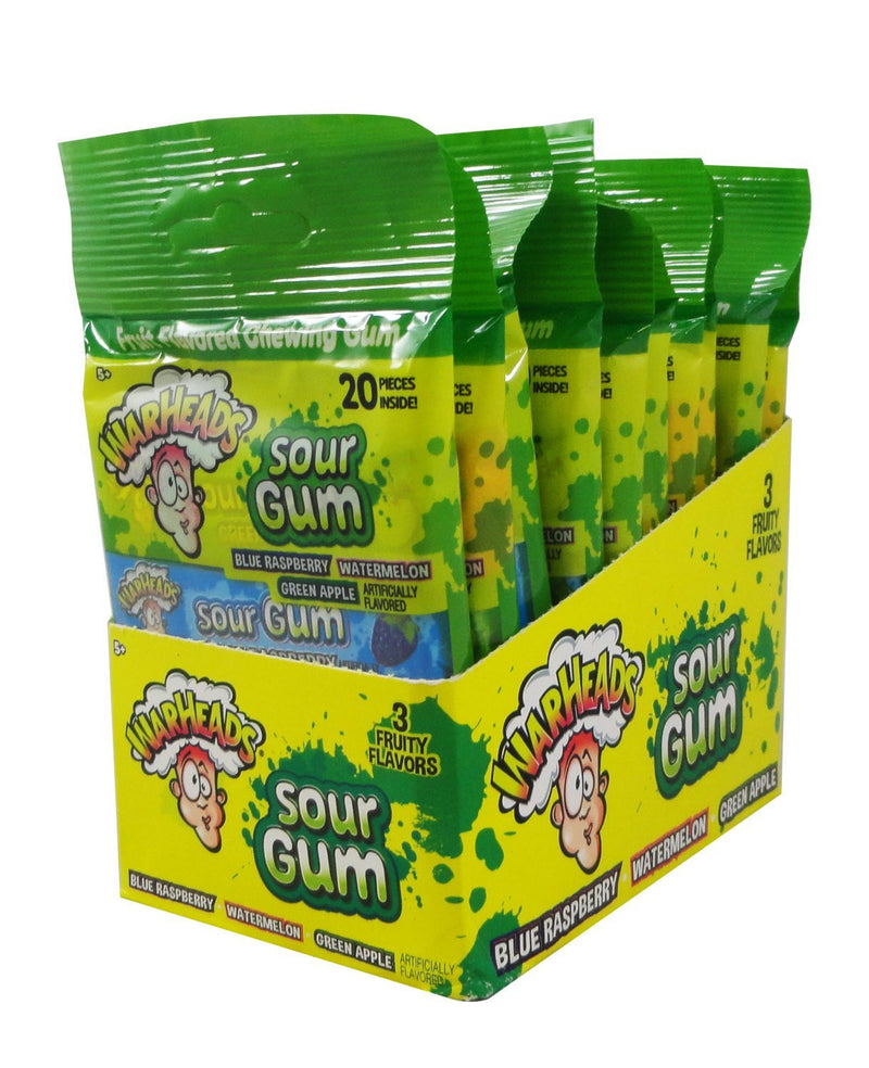 Warheads Sour 4PK Gum 50 g (10 Pack) Exotic Candy Wholesale Montreal Quebec Canada