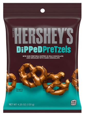 Hershey's DiPPeD PreTzels Milk Chocolate 120 g (12 Pack) Exotic Candy Wholesale Montreal Quebec Canada