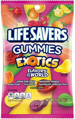 Lifesavers Exotics Gummies 198 g (12 Pack) Exotic Candy Wholesale Montreal Quebec Canada