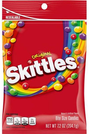 Skittles Original Peg Bag 204.1 g (12 Pack) Exotic Candy Wholesale Montreal Quebec Canada