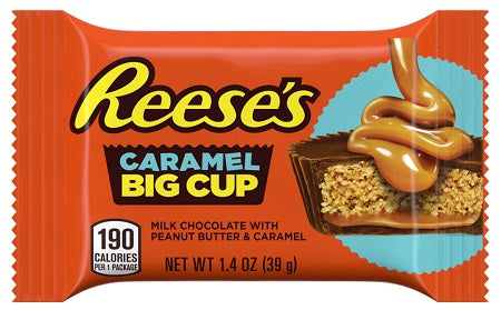 REESE'S Big Cup with Caramel Milk Chocolate Peanut Butter Cups, 1.4 oz, 16  count box