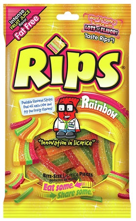 Rips Bite-Size Rainbow Licorice Candy 113 g (12 Pack) Exotic Candy Wholesale Montreal Quebec Canada