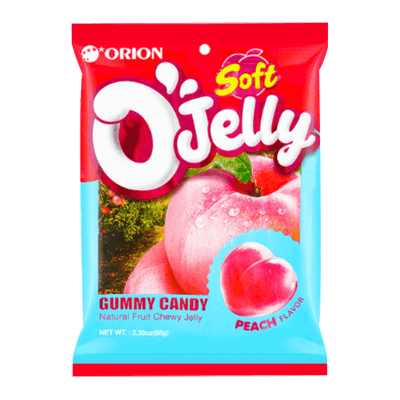 Orion O' Jelly Peach Gummy Candy 66 g (10 Pack) Exotic Candy Wholesale Montreal Quebec Canada