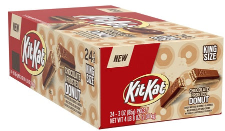 Kit Kat Chocolate Frosted Donut King Size Candy Bar 85 g (24 Pack) Exotic Candy Wholesale Montreal Quebec Canada