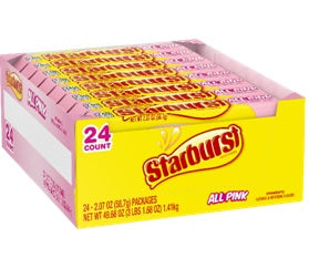 Starburst All Pink 58.7 g (24 Pack) Exotic Candy Wholesale Montreal Quebec Canada