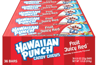 Hawaiian Punch Chew Bars Fruit Juicy Red 22 g (36 Pack) Exotic Candy Wholesale Montreal Quebec Canada