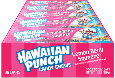 Hawaiian Punch Chew Bars Lemon Berry Squeeze 22 g (36 Pack) Exotic Candy Wholesale Montreal Quebec Canada