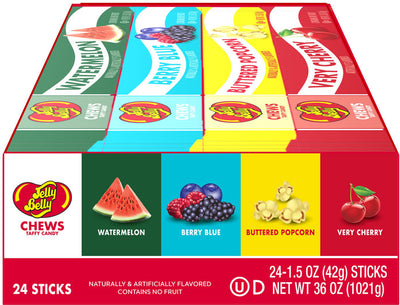 Adams & Brooks Jelly Belly Chews 42 g (24 Pack) Exotic Candy Wholesale Montreal Quebec Canada