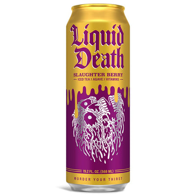 Liquid Death Slaughter Berry 568 mL (12 Pack) Exotic Drinks Wholesale Montreal Quebec Canada