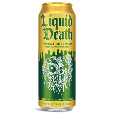 Liquid Death Green Guillotine 568 mL (24 Pack) Exotic Drinks Wholesale Montreal Quebec Canada