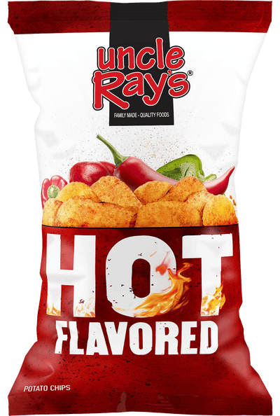 Uncle Ray's Hot Potato Chips 127.5 g (10 Pack) Exotic Snacks Wholesale Montreal Quebec Canada