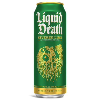 Liquid Death Severed Lime 568 mL (24 Pack) Exotic Drinks Wholesale Montreal Quebec Canada