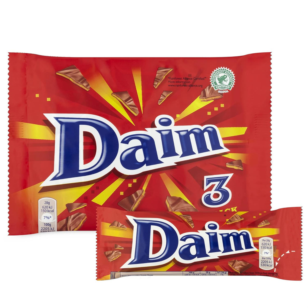 Daim 3-Pack Chocolate 28 g (24 Pack) Exotic Chocolate Wholesale Montreal Quebec Canada