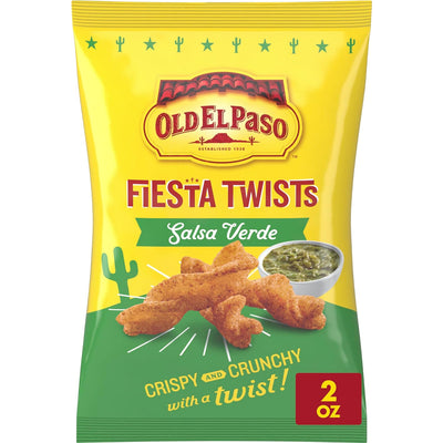Old El Paso Fiesta Twists Salsa Verde 56 g (6 Pack) Exotic Snacks Wholesale Montreal Quebec Canada