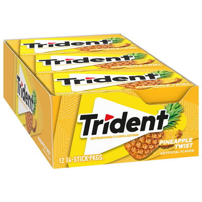 Trident Pineapple Twist 57 g (12 Pack) Exotic Candy Wholesale Montreal Quebec Canada