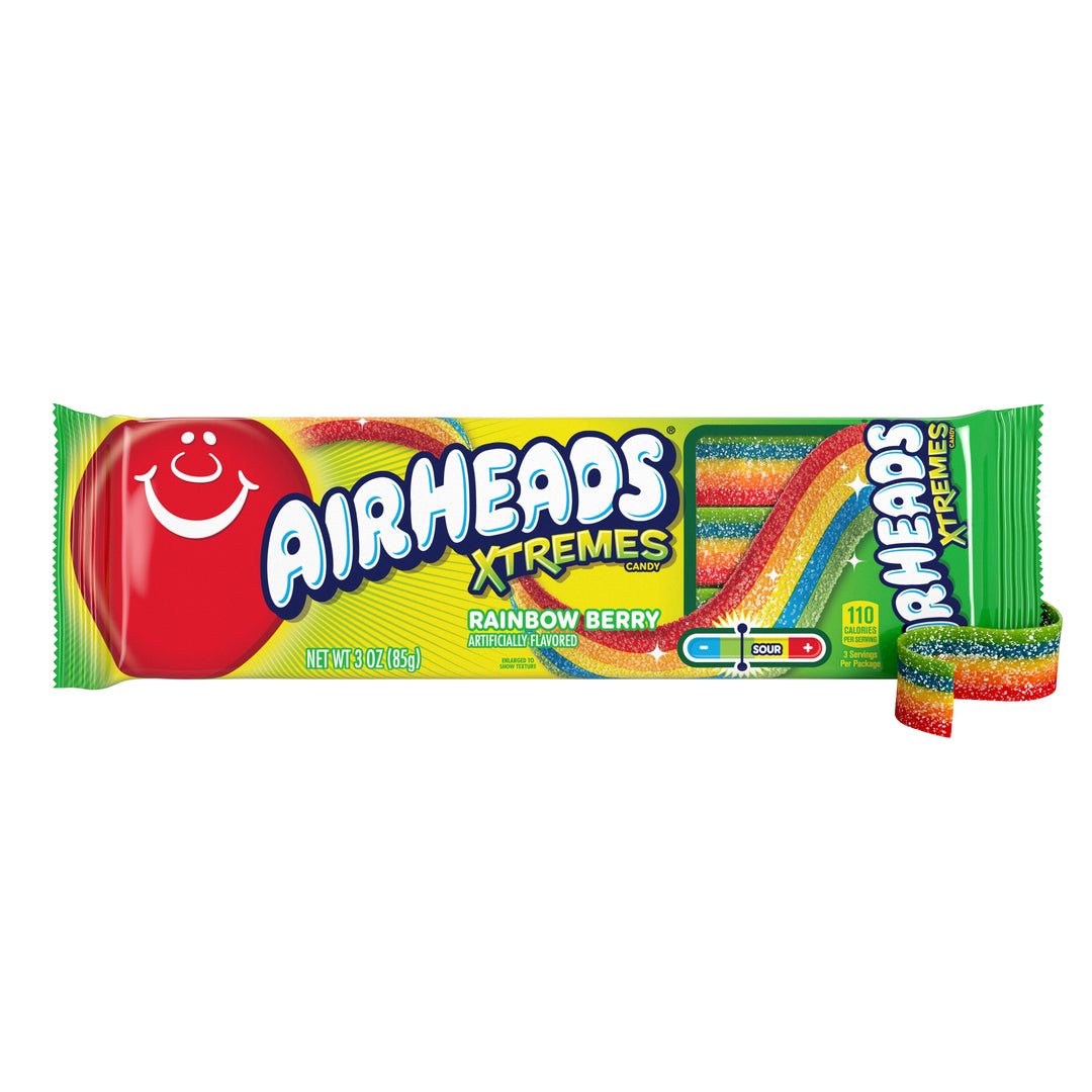Airheads Xtremes Sour Belts Rainbow Berry 85 g (12 Pack) Exotic Candy Wholesale Montreal Quebec Canada