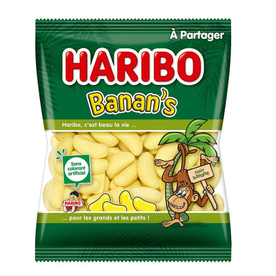 Haribo Banan's 120 g (30 Pack) Exotic Candy Wholesale Montreal Quebec Canada