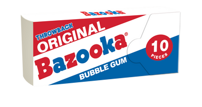  Bazooka Bubble Gum Wallet Pack 60 g (12 Pack) Exotic Candy Wholesale Montreal Quebec Canada
