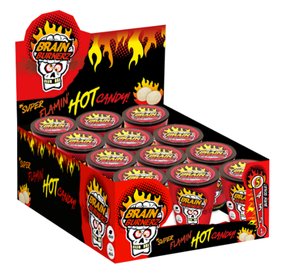 Brain Blasterz Brain Bunerz Tub 48 g (12 Pack) Exotic Candy Wholesale Montreal Quebec Canada