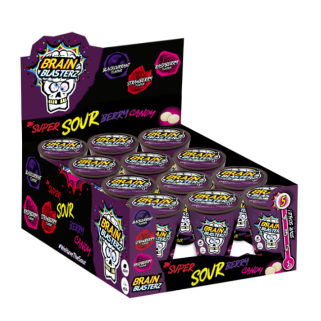 Brain Blasterz Dark Fruits Tub 48 g (12 Pack) Exotic Candy Wholesale Montreal Quebec Canada