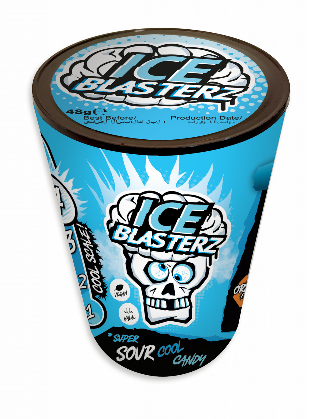 Brain Blasterz Ice Blasterz Tub 48 g (12 Pack) Exotic Candy Wholesale Montreal Quebec Canada