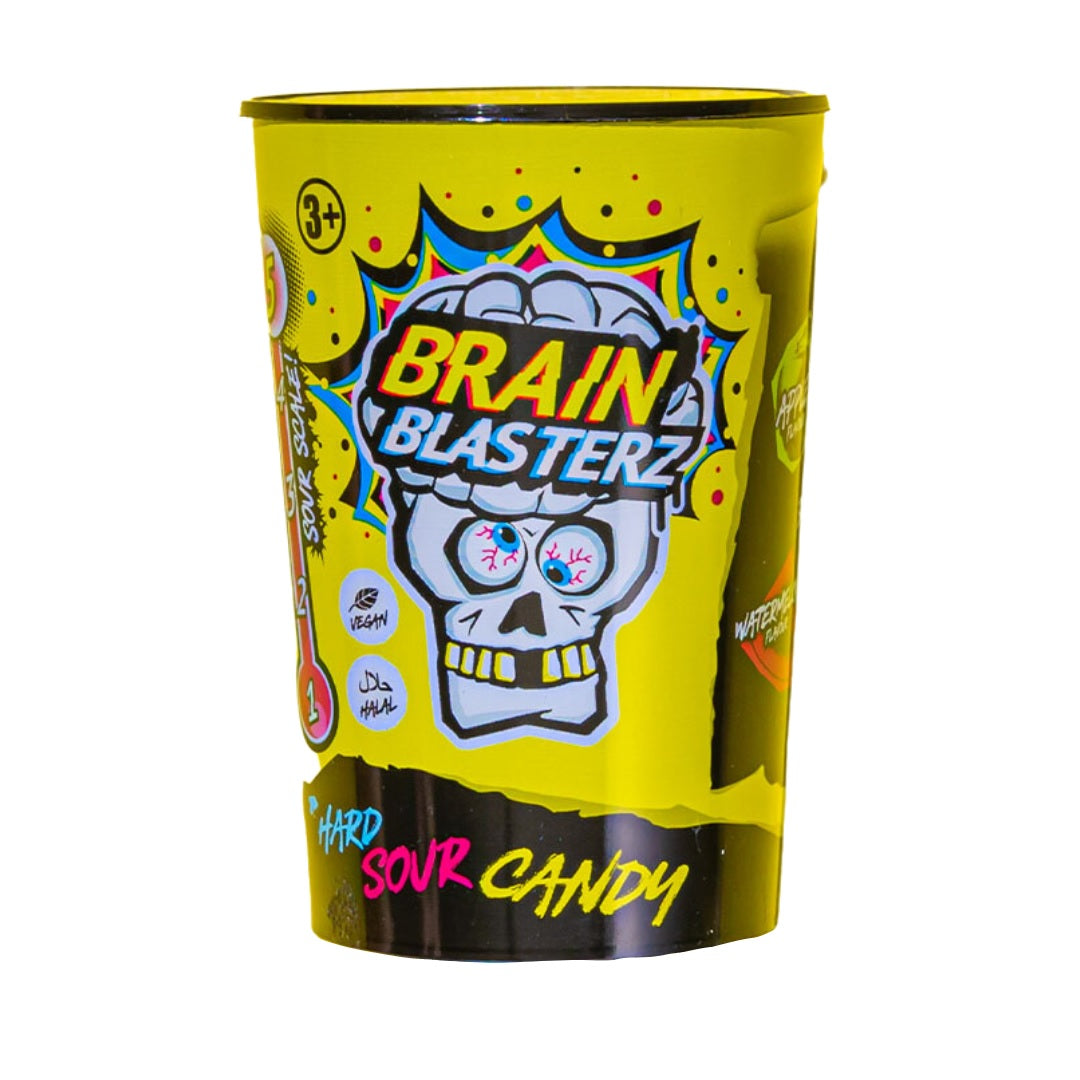 Brain Blasterz Super Sour Original Hard Candy Tub 48 g (12 Pack) Exotic Candy Wholesale Montreal Quebec Canada