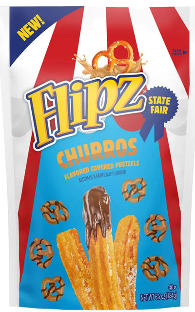 Flipz State Fair Churros 184 g (8 Pack) Exotic Snacks Wholesale Montreal Quebec Canada