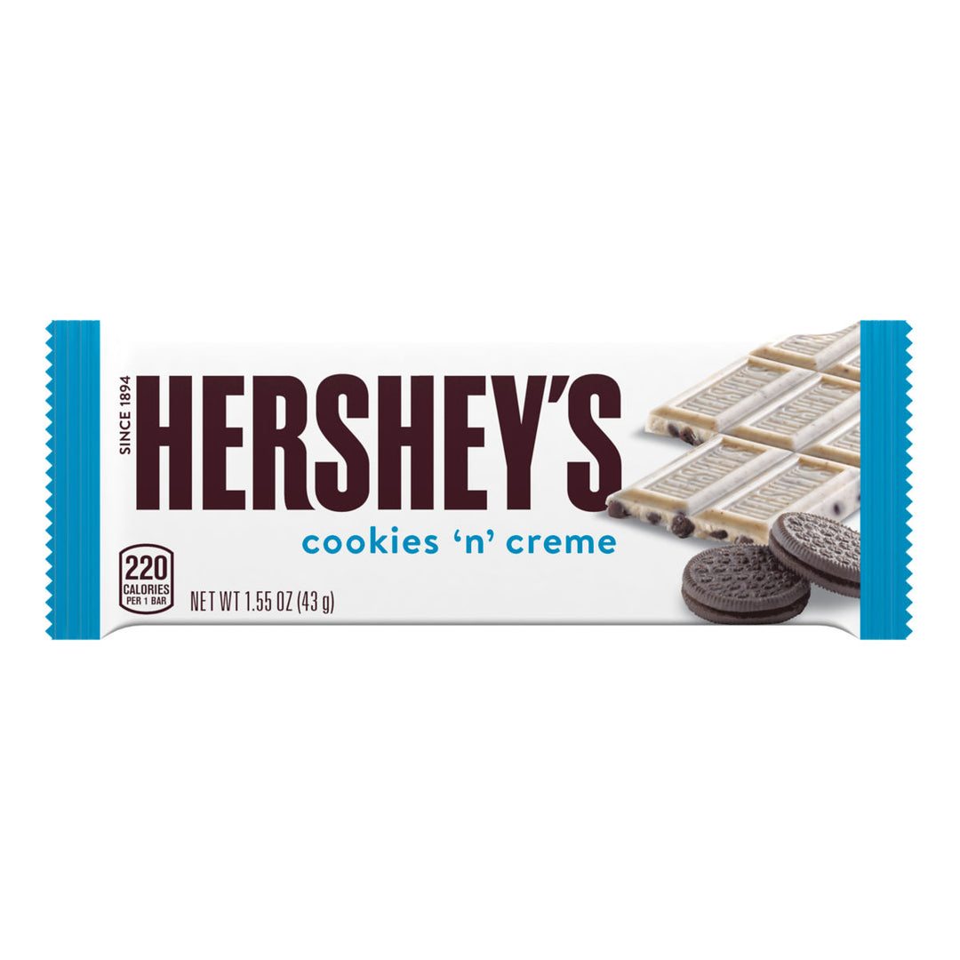 Hershey's Cookies 'N' Creme Chocolate Bar 43 g (36 Pack) Exotic Chocolate Wholesale Montreal Quebec Canada
