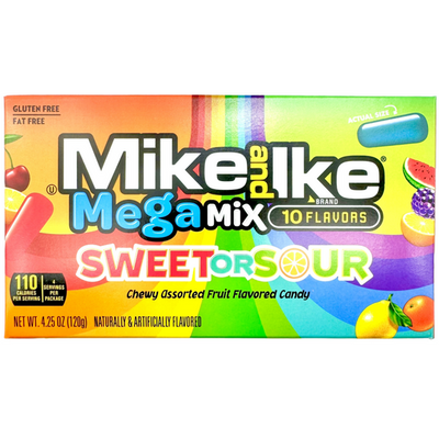 Mike & Ike Mega Mix Sweet or Sour 120 g (12 Pack) Exotic Candy Wholesale Montreal Quebec Canada