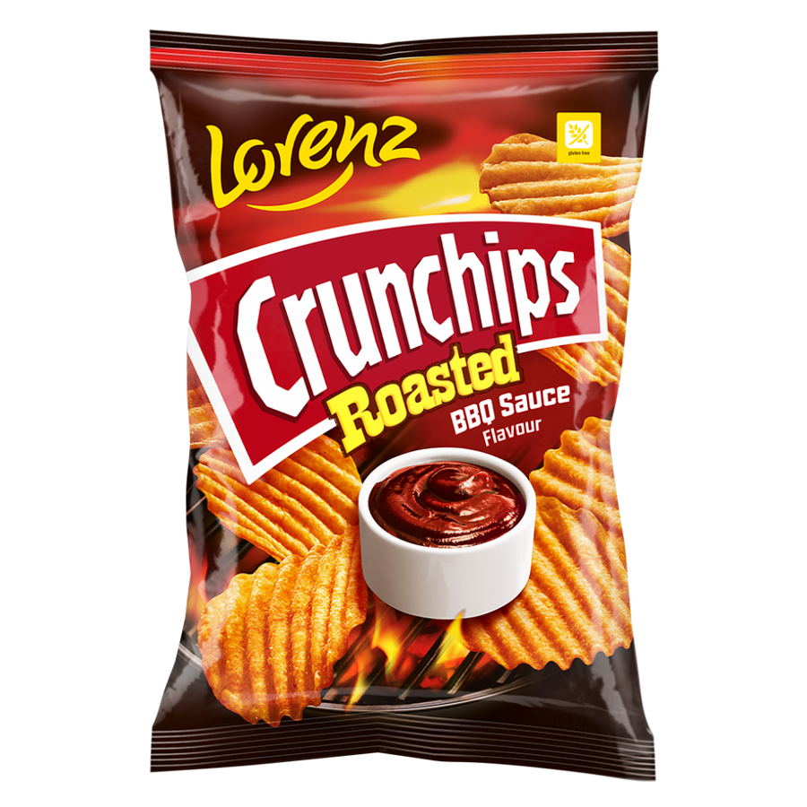 Lorenz Crunchips Roasted BBQ Sauce 120 g (10 Pack) Exotic Snacks Wholesale Montreal Quebec Canada