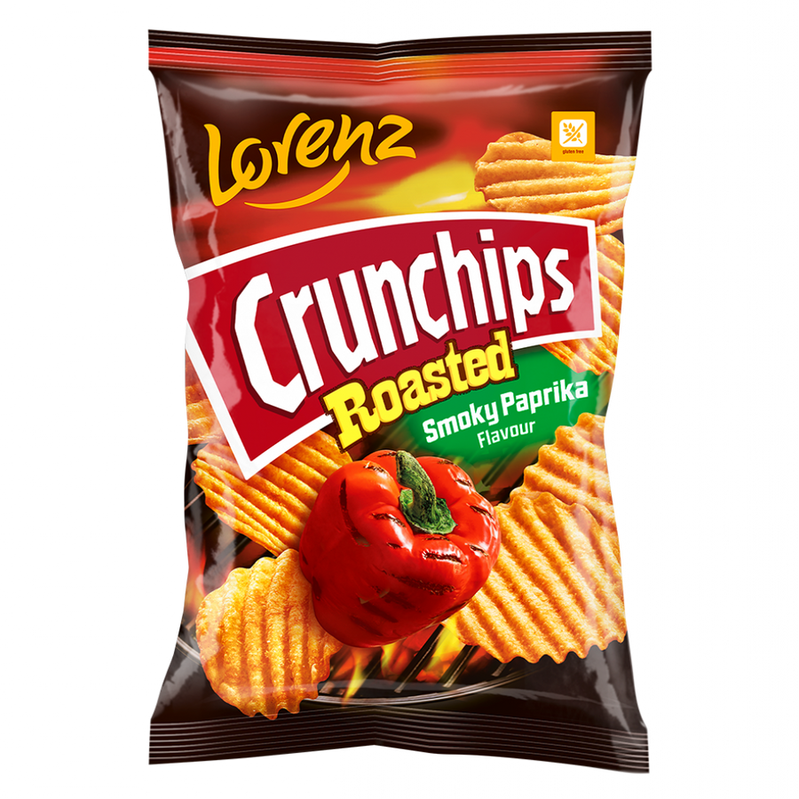 Lorenz Crunchips Roasted Smoky Paprika 120 g (10 Pack) Exotic Snacks Wholesale Montreal Quebec Canada
