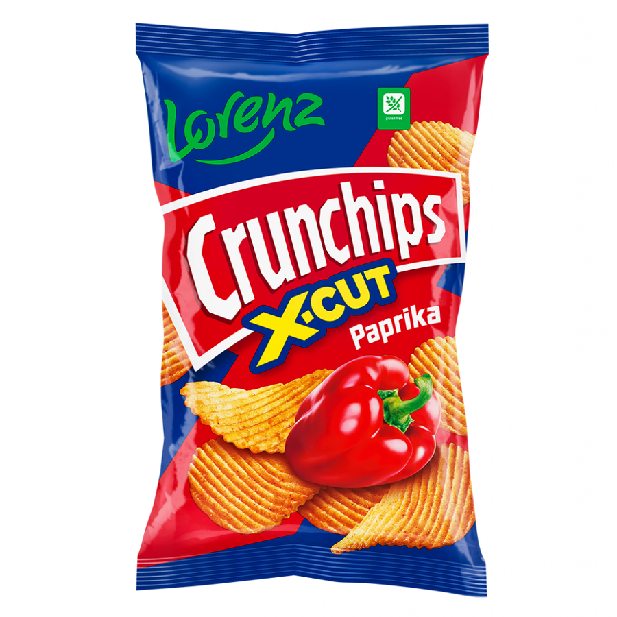 Lorenz Crunchips X-Cut Paprika 130 g (10 Pack) Exotic Snacks Wholesale Montreal Quebec Canada