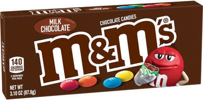 M&M's Milk Chocolate Theatre Box 87.9 g (12 Pack) Exotic Candy Wholesale Montreal Quebec Canada