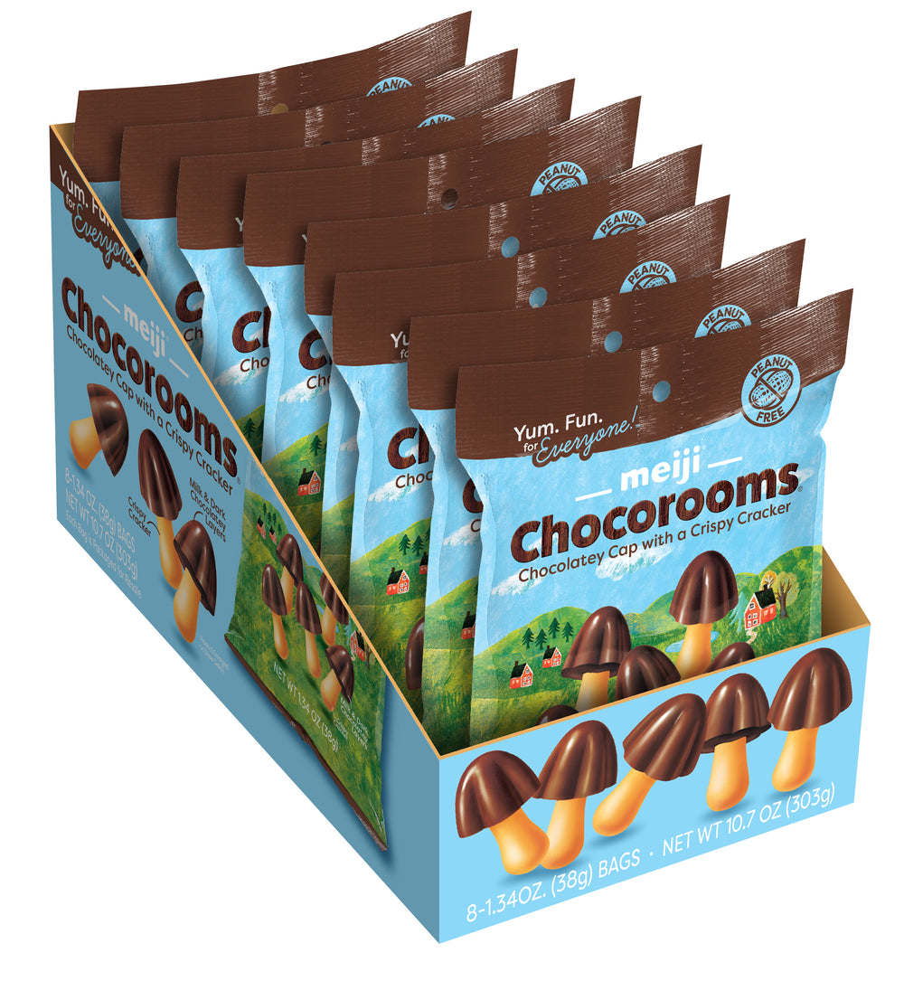 Meiji Chocorooms 38 g (8 Pack) Exotic Snacks Wholesale Distribution Montreal Quebec Canada