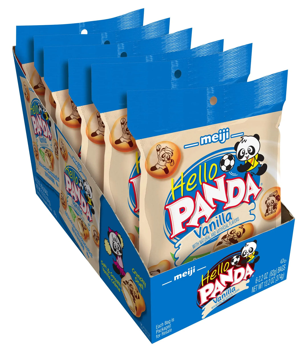 Meiji Hello Panda Vanilla 62 g (6 Pack) Exotic Snacks Wholesale Montreal Quebec Canada