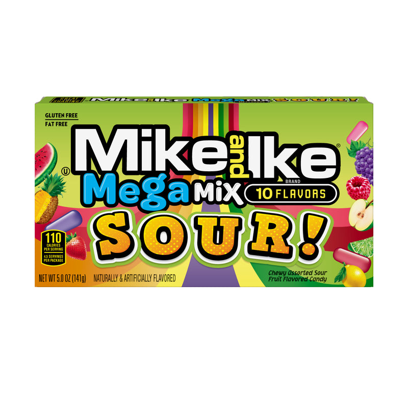 Mike & Ike Theater Box Mega Mix Sour 141 g Imported Exotic Candy Wholesale Montreal Quebec Canada