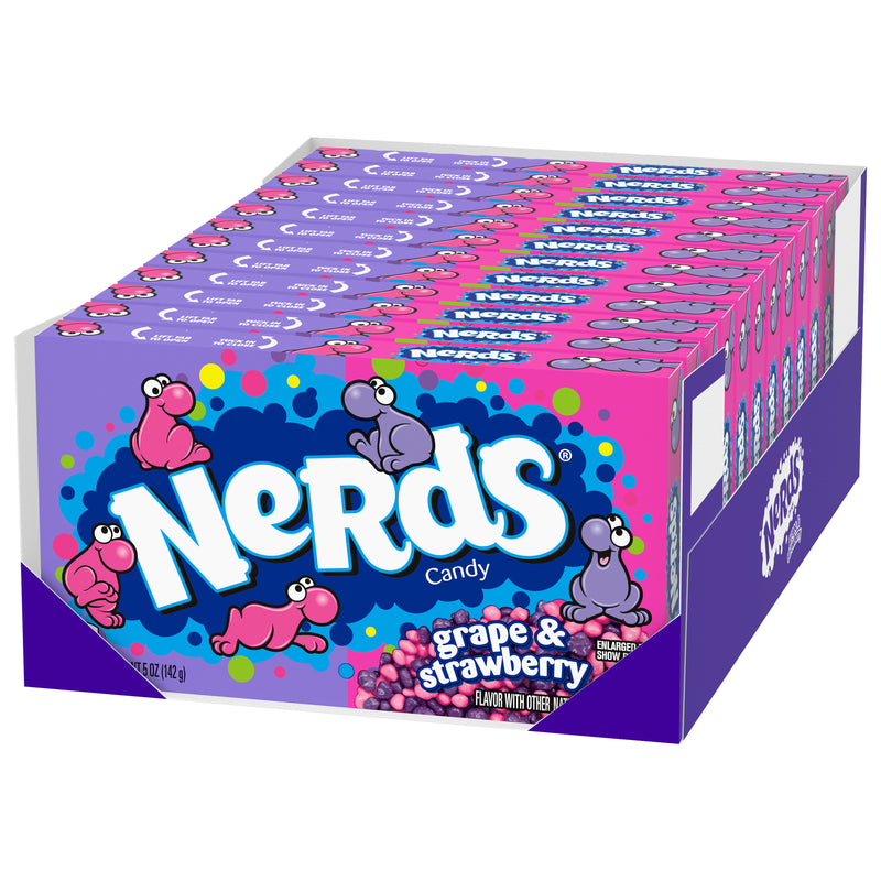Nerds Grape & Strawberry Candy Theater Box 141 g (12 Pack) Exotic Candy Wholesale Montreal Quebec Canada