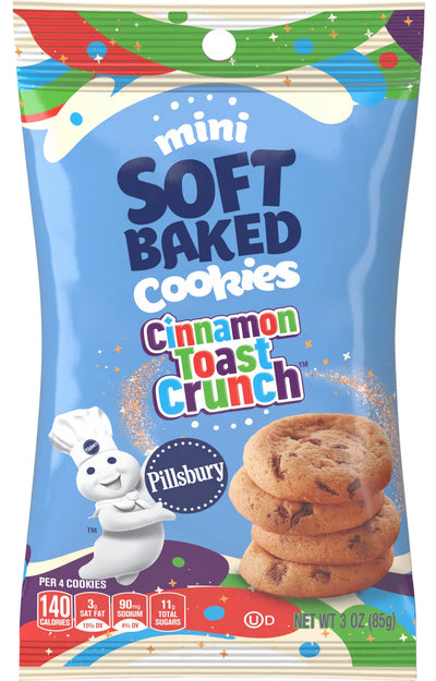 Pillsbury Cinnamon Toast Crunch Soft Baked Cookies 85 g (6 Pack) Exotic Snacks Wholesale Montreal Quebec Canada