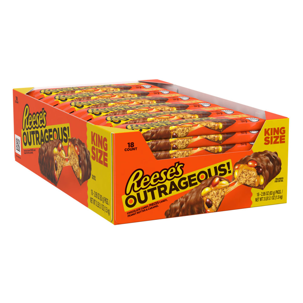 Reese's Outrageous King Size Bar 83 g (18 Pack) Exotic Snacks Wholesale Montreal Quebec Canada