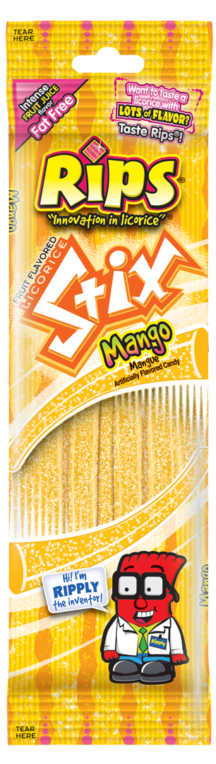 Rips STIX Mango 50 g (24 Pack) Exotic Candy Wholesale Montreal Quebec Canada