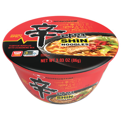 Nongshim Shin Ramen Bowl 86 g (12 Pack) Exotic Snacks Wholesale Montreal Quebec Canada