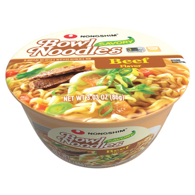 Nongshim Savory Beef Ramen Bowl 86 g (12 Pack) Exotic Snacks Wholesale Montreal Quebec Canada