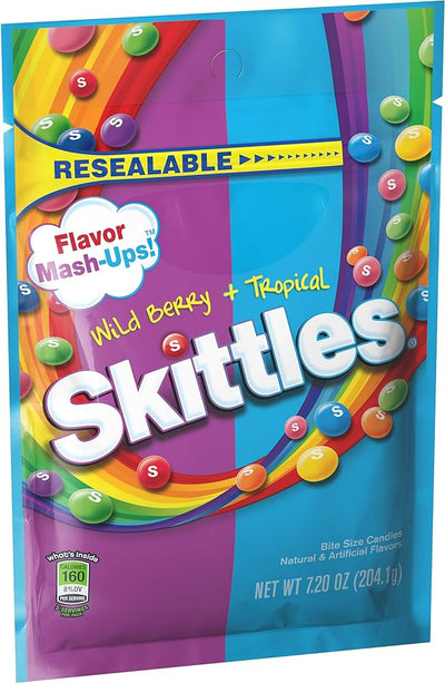 Skittles Mash-Ups Wild Berry and Tropical Candy 204.1 g (12 Pack) Exotic Candy Wholesale Montreal Quebec Canada