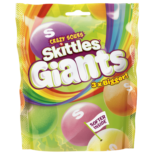 Skittles Giants Crazy Sours 141 g (15 Pack) Exotic Candy Wholesale Montreal Quebec Canada