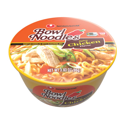 Nongshim Spicy Chicken Ramen Bowl 86 g (12 Pack) Exotic Snacks Wholesale Montreal Quebec Canada